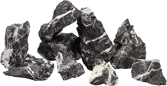 LANDEN Natural Tonwa Slate Stones for Aquascaping (17lbs, 4-8 inches)7-8pcs