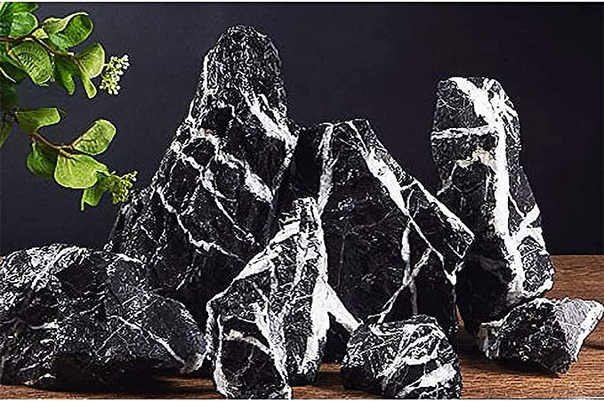 LANDEN Natural Tonwa Slate Stones for Aquascaping (17lbs, 4-8 inches)7-8pcs