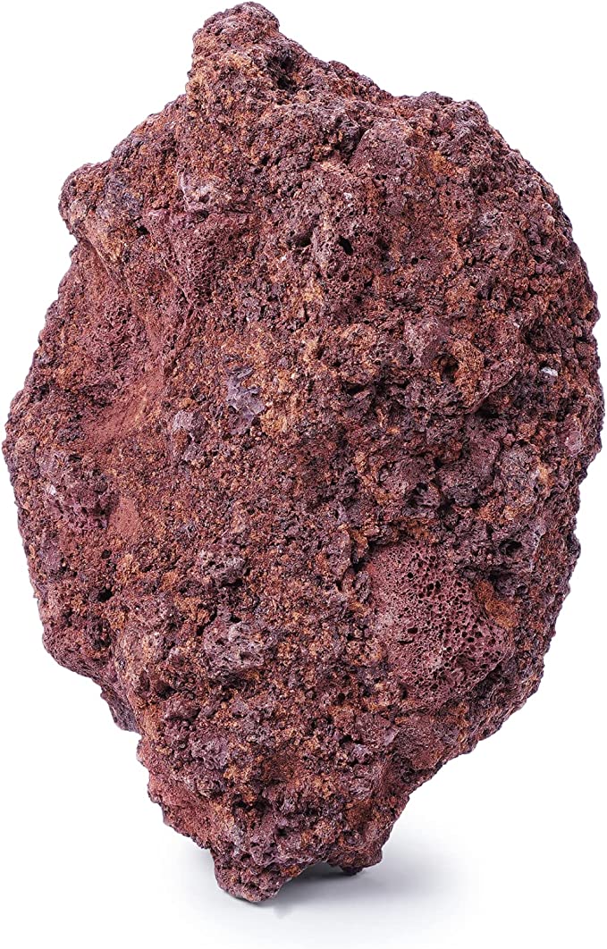 LANDEN Red Lava Stones for Aquascaping Terrariums(15.5lbs,3-10 inches)11pcs