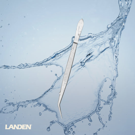 LANDEN Stainless Steel Pro Sprint Scissors Trimming Scissors and Tweezers for Aquatic Plants Aquatic Organisms and Amphibians