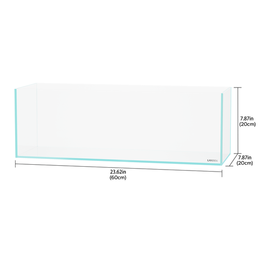LANDEN 60L 5.8 Gal Aquarium Long Tank