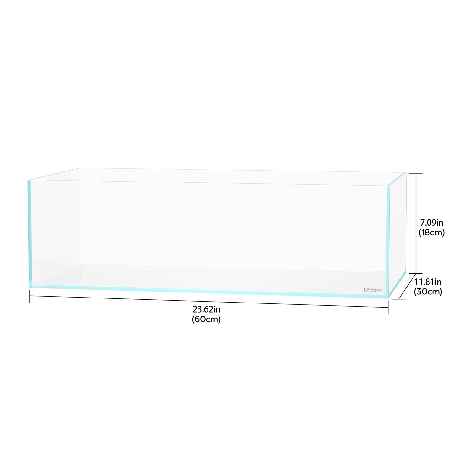 LANEDN 60S 7.9 Gal Shallow Aquarium Tank