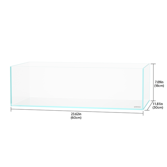 LANEDN 60S 7.9 Gal Shallow Aquarium Tank
