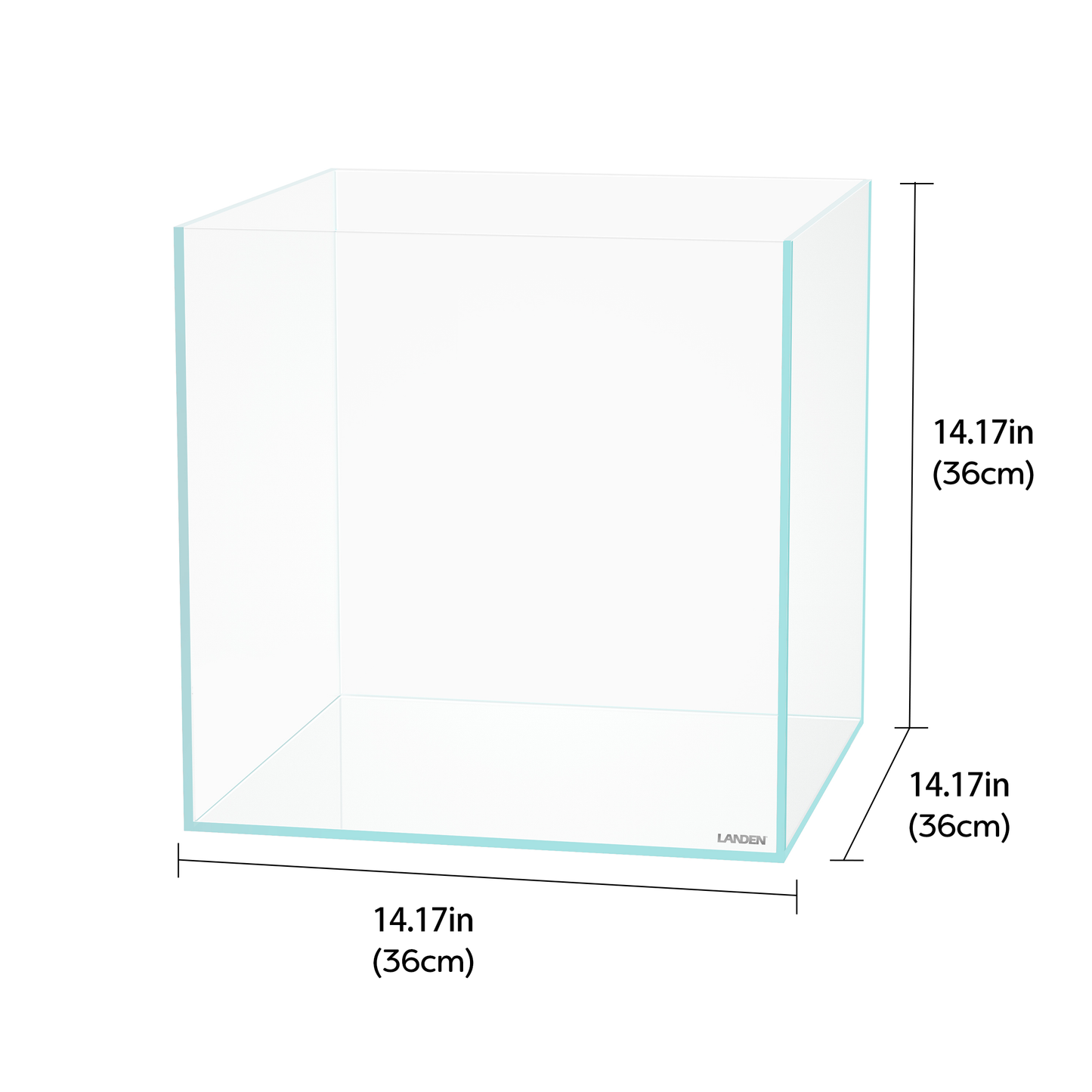LANDEN 36C 11.5 Gallon Cube Aquarium Tank