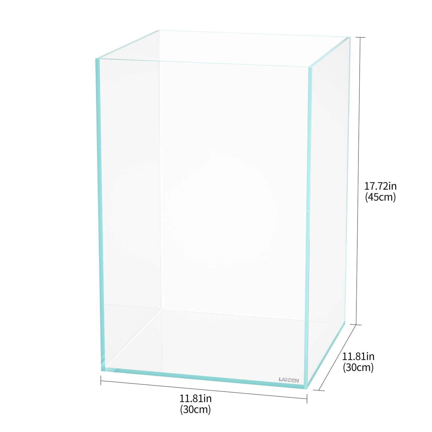 LANDEN 30T 10GAL Rimless Aquarium Tall Tank